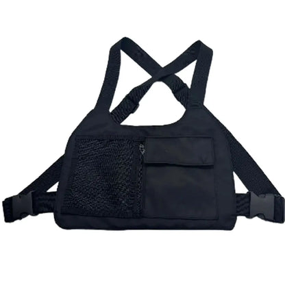Homefish Hip-Hop Streetwear Unisex Chest Rig Bag Nylon Bags Multi-Function Tactical Vest Backpack