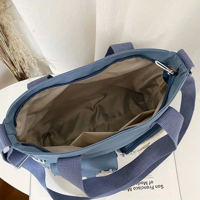 Nylon Crossbody Bag – Multi-Compartment Shoulder Bag for Women & Teens