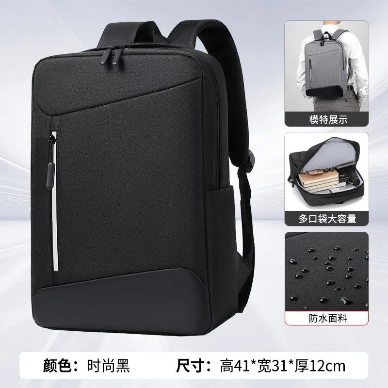 Business Men S Backpack Simple Travel Women Commuting Light Schoolbag Waterproof Computer Storage