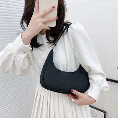 Fashionable Shoulder Underarm Bag Light Small Solid Color Satchel Stylish Women Tote