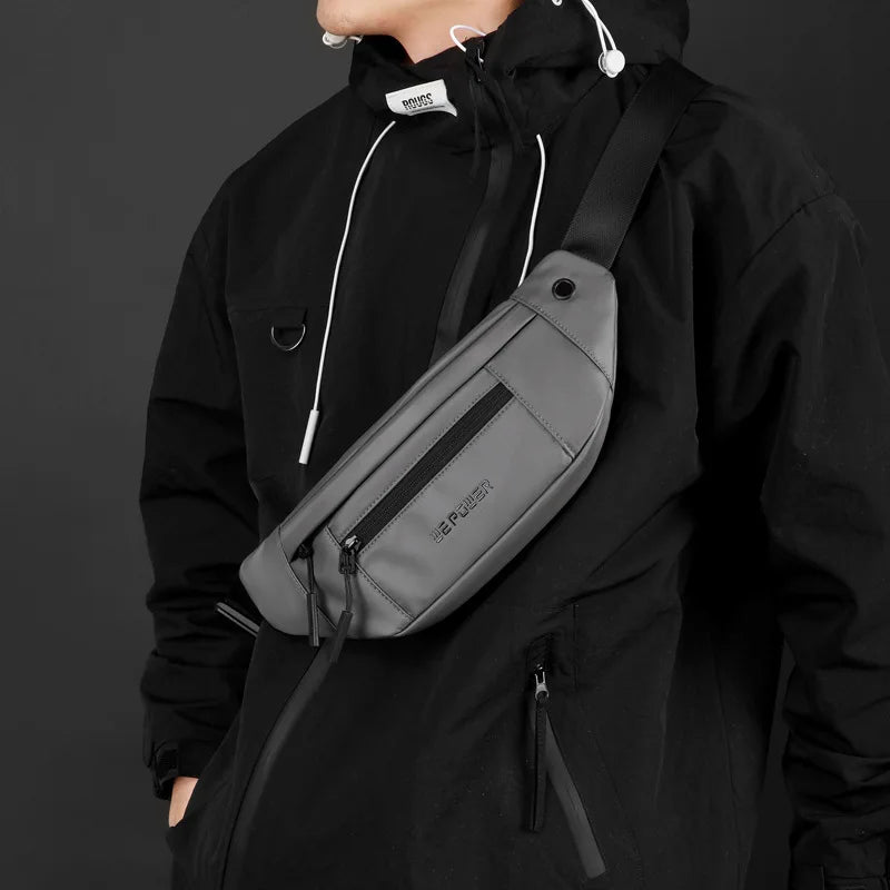 Men Anti Splashing Waist Bag Outdoor Riding Sports Travel Chest