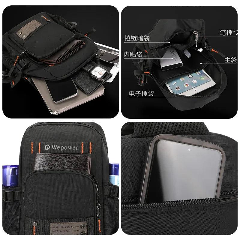 Large Capacity Daily Travel Hand Lading Shoulder Strap Nylon Waterproof Functional Practical Chest