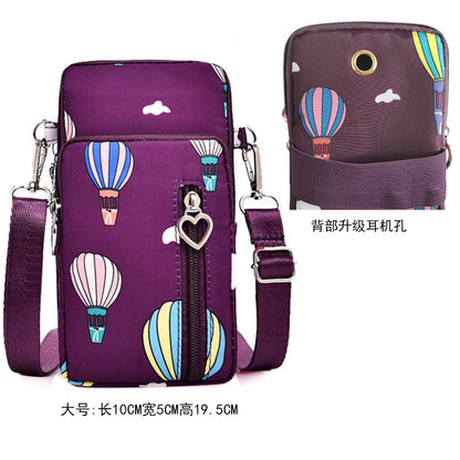 Crossbody Phone Bag for Women – Mini Shoulder Purse with Triple Compartments