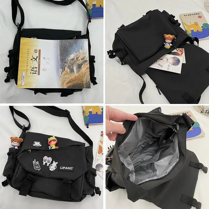 Nylon Crossbody Messenger Bag for Women – Large Capacity