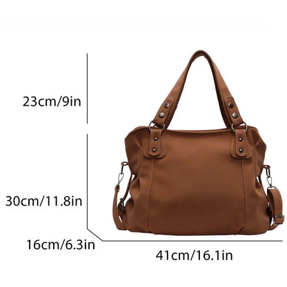 Large Capacity Soft Leather Tote Bag for Women