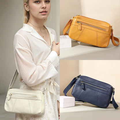 Real Leather Women S Shoulder Bag Commuting Square Cowhide Crossbody