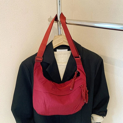 Crescent Crossbody Bag – Lightweight Nylon Shoulder Purse for Women