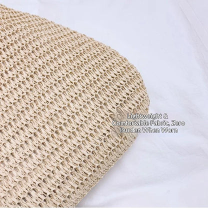Homefish Women Woven Rattan Straw Tote Bag Large Capacity Summer Beach Shoulder Handbag Casual