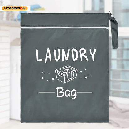 Homefish Laundry Shape Nylon Bag Travel Storage Pouch Machine Washable Dirty Clothes Organizer Wash