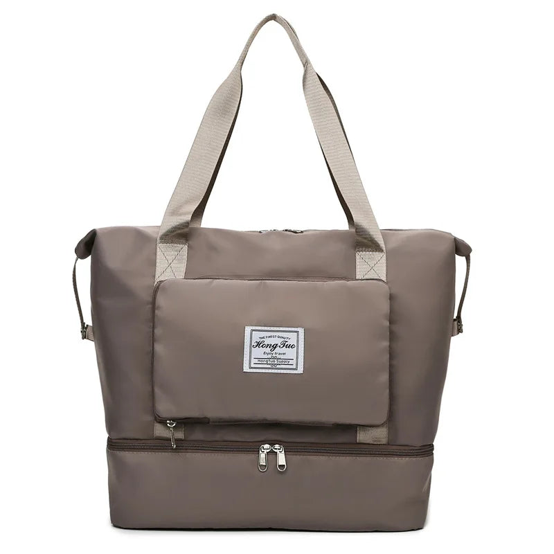 Waterproof Gym Tote Bag for Women – Shoe Compartment & Multi-Pocket