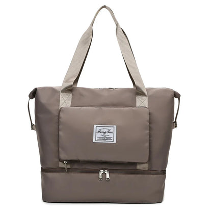 Waterproof Gym Tote Bag for Women – Shoe Compartment & Multi-Pocket