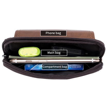 Genuine Leather Men S Waist Bag Cowhide Multifunctional Phone Bag