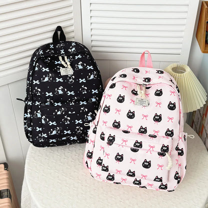 Exquisite Cute Cartoon Animal Printed Backpack Nylon Lightweight Large Capacity Casual Campus