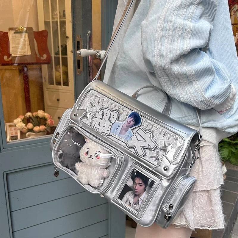 Ita Bag Large Capacity Crossbody with Clear Display Pockets