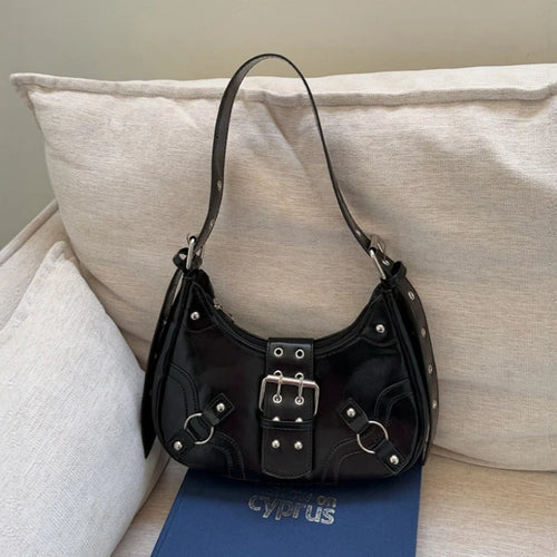 Spring Selling Maillard Women S Handbags Retro Cool Girls Underarm Bag Y2k Wasteland Style Vintage