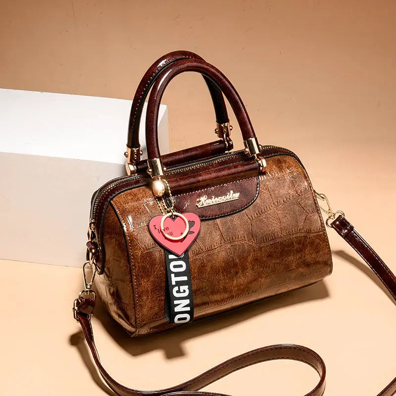 Luxury Design Handbag Shoulder Bag Top Pu Leather Women Handbags Crocodile Tote Female Crossbody