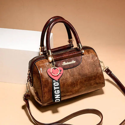 Luxury Design Handbag Shoulder Bag Top Pu Leather Women Handbags Crocodile Tote Female Crossbody