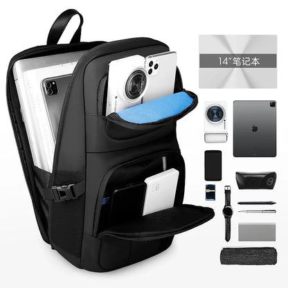 Large Capacity 14-Inch Crossbody Bag Men Oxford Fabric Waterproof Business Casual Single-Shoulder