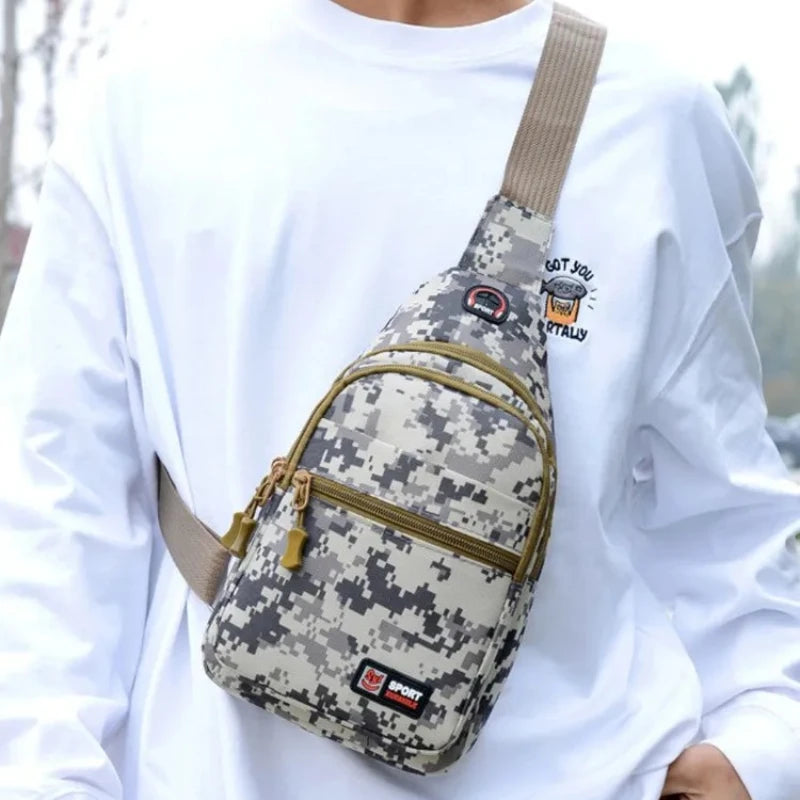 Camo Sling Chest Bag for Men – Outdoor Crossbody Pack