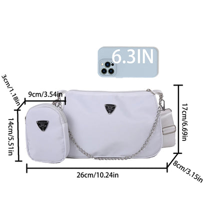 Nylon Crossbody Bag Women Portable Casual Underarm Students Cross Body