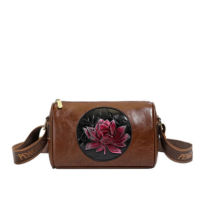 Homefish Casual Handbag Soft Leather Shoulder Crossbody Bags Women Print Ladies Messenger Tote Bag