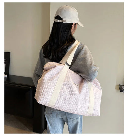 Lightweight Travel Bag Men S Women Simple Hand Carried Shoulder Luggage Large Capacity Yoga Exercise
