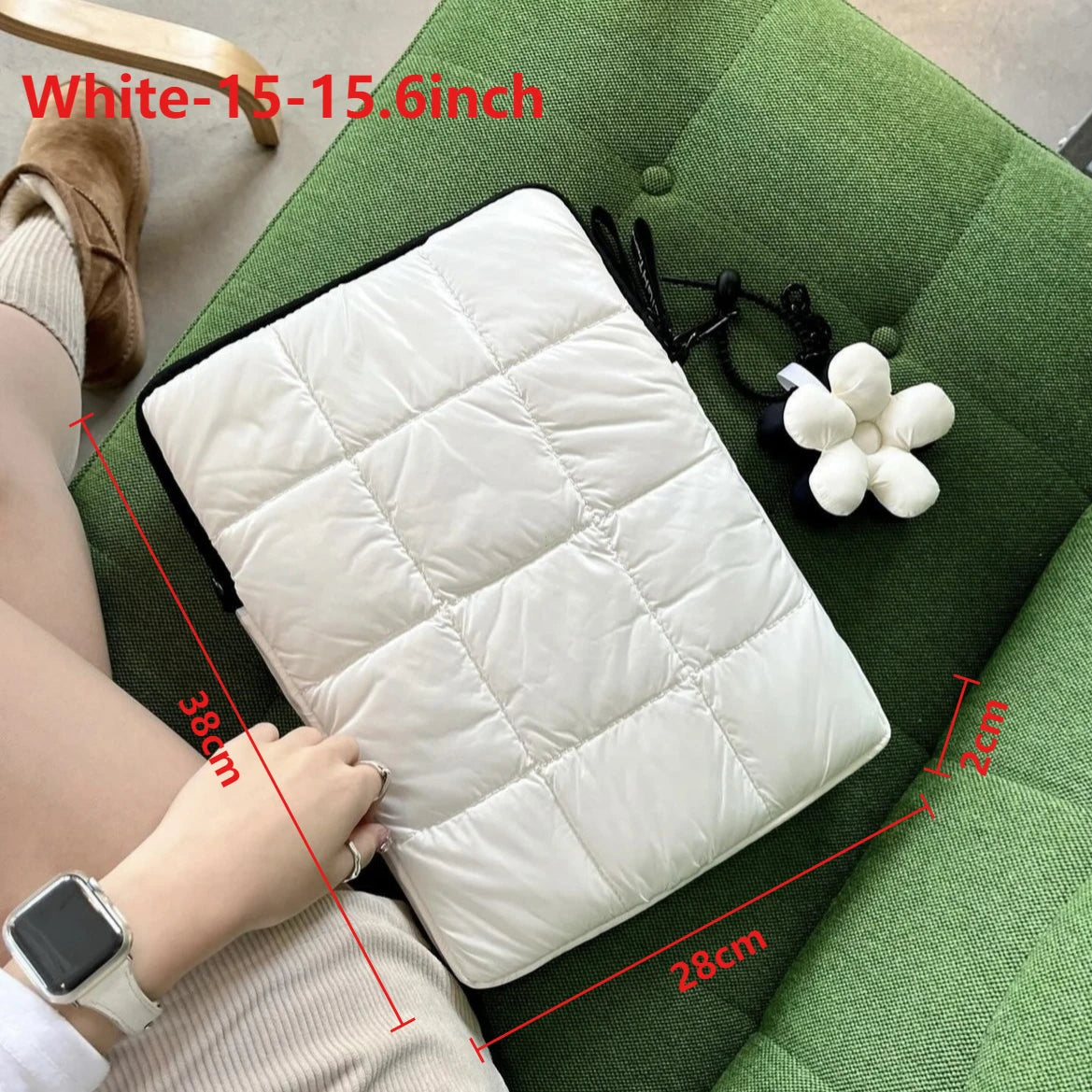 Laptop Cotton Bag 11-15 Inch Notebook Pouch Shockproof Computer Briefcase Travel Case Handbag