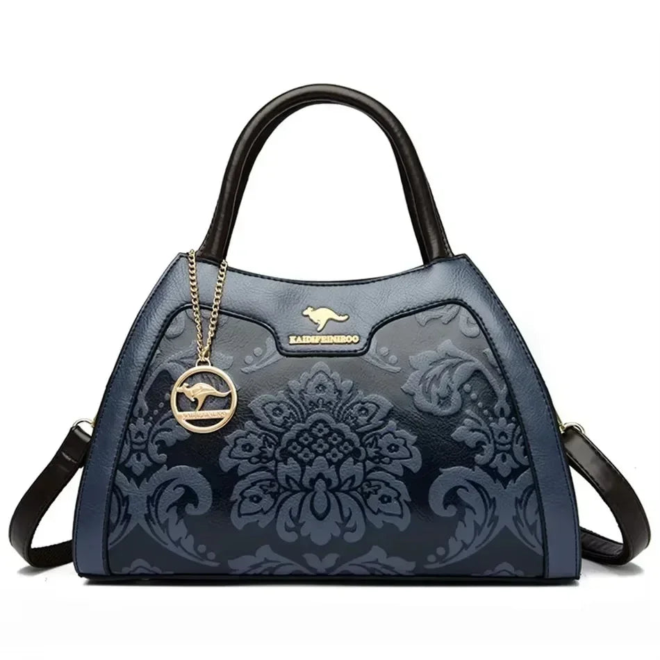 Luxury Embossed Leather Handbag for Women – Crossbody Shoulder Bag