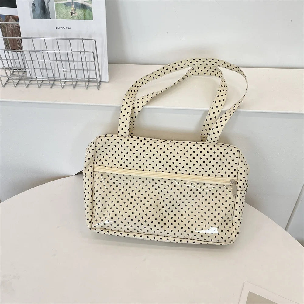Shoulder Underarm Y2k Ulzzang Ita Bag Woman Polka Dot Tote Trendy Bolso Transparent Sac Femme Youth