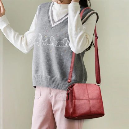 Large Capacity Crossbody Bag Classic Quilted Shoulder Purse Adjustable Strap