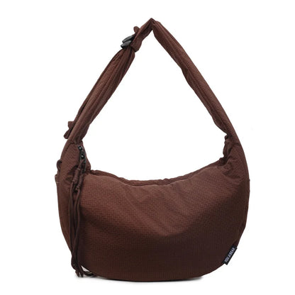 Comfortable Versatile Texture Hobo Bags Women Crossbody Large Capacity Lightweight Casual Storage