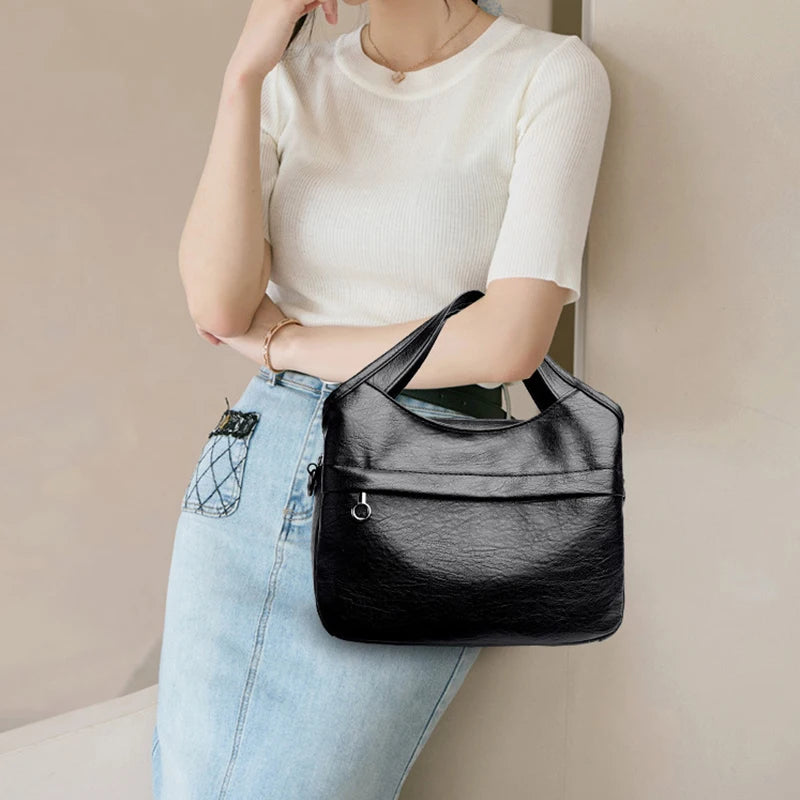 Leather Crossbody Bag – Women's Vintage Shoulder Bag