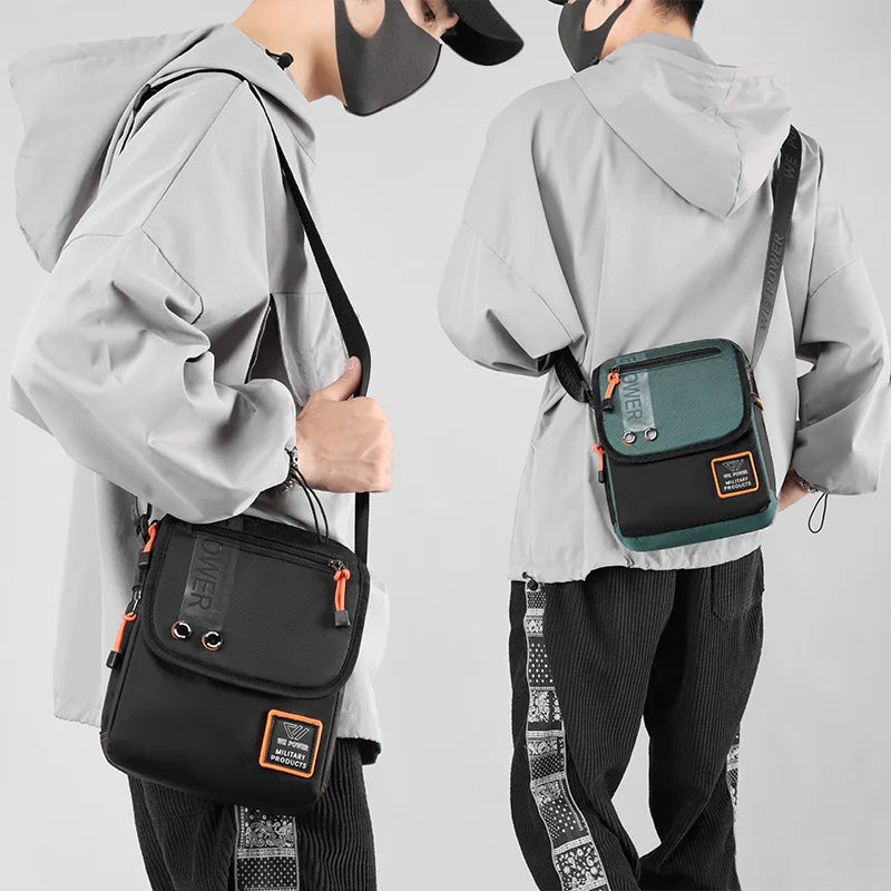 Men S Zipper Cross-Body Casual Shoulder Bag Postman Outdoor Large Capacity Sports