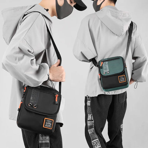 Men S Zipper Cross-Body Casual Shoulder Bag Postman Outdoor Large Capacity Sports
