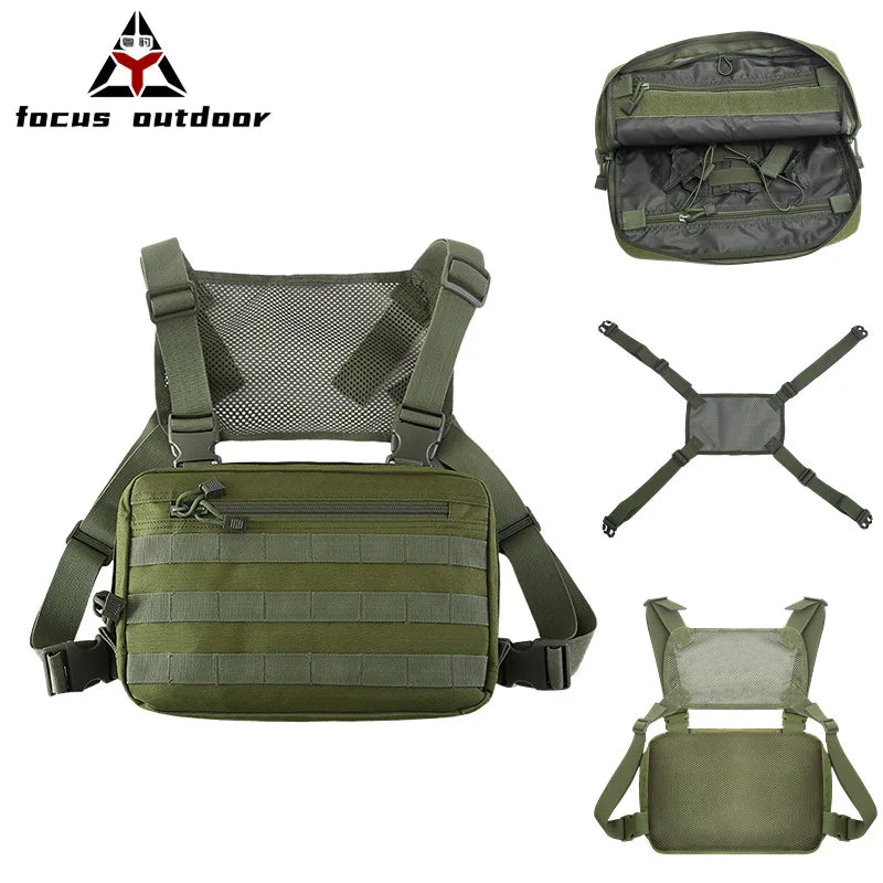 Outdoor Sports Tactical Chest Bag Men Multi-Functional Large-Capacity Chest Bag