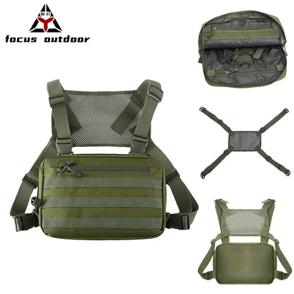 Outdoor Sports Tactical Chest Bag Men Multi-Functional Large-Capacity Chest Bag