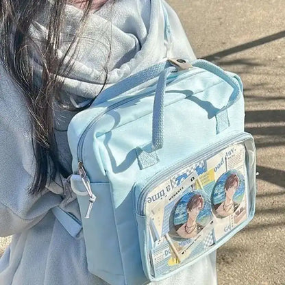 Ita Backpack Transparent Pocket DIY Badge Bag – Y2K