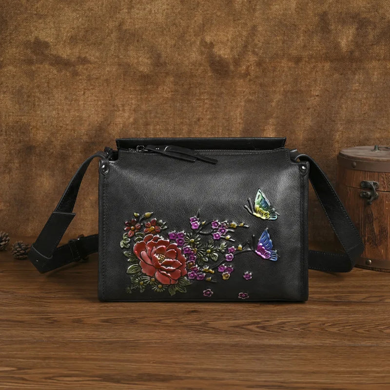 Crossbody Bag Ethnic Style Women Square Chinese-Style Single-Shoulder Bag