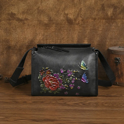 Crossbody Bag Ethnic Style Women Square Chinese-Style Single-Shoulder Bag
