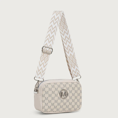 M Pattern Crossbody Bag for Women | Retro Monogram Purse