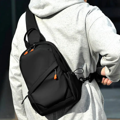 Men S Women Waterproof Film Large-Capacity Chest Bag Cross-Body Shoulder Backpack Leisure