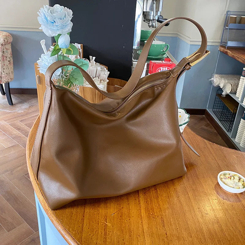 Minimalist Style Shoulder Bag Women Large Capacity Crossbody Multi-Function
