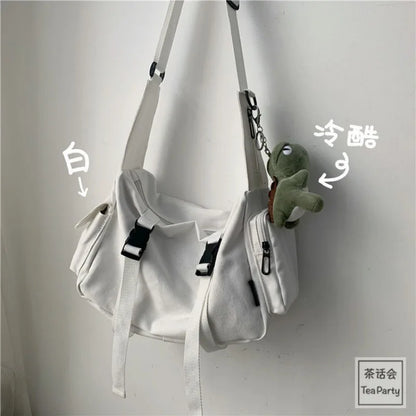Canvas Crossbody Bag – Large Capacity Shoulder Bag for Women & Men