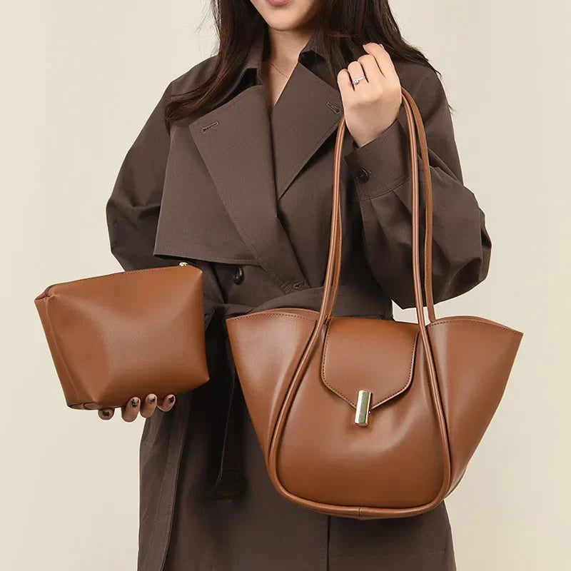 Large Capacity Tote Bag for Women – Work Shoulder Handbag with Pouch