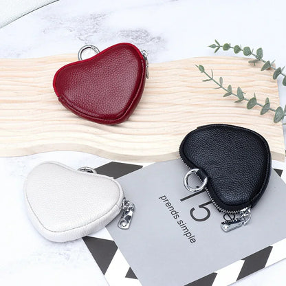 Leather Purse Lady Creative Love Earphones Coin Storage Bag Schoolbag Pendant Mini Simple Small