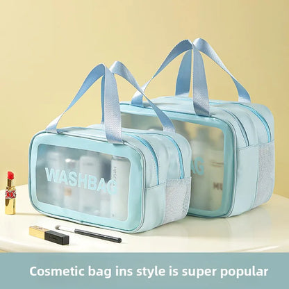 Clear Waterproof Cosmetic Bag – Dry Wet Separation Wash Bag