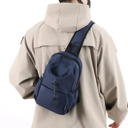 Nylon Water Cup Bag Men S Backpack Water-Repellent Single-Shoulder Chest Bag Large-Capacity