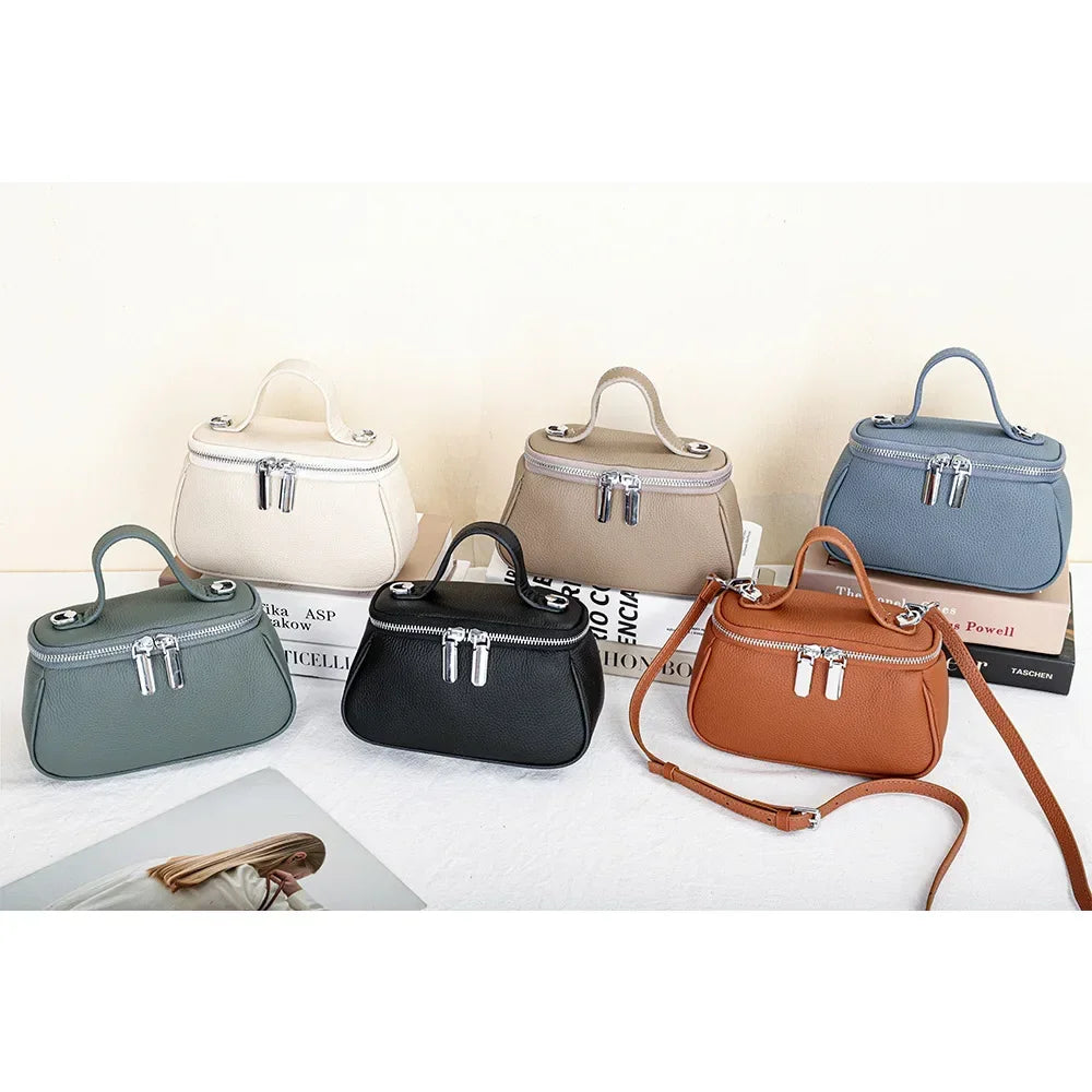 Head Layer Cowhide Women S Crossbody Bag Multi-Functional Handbag Shoulder All Ride Satchel Real