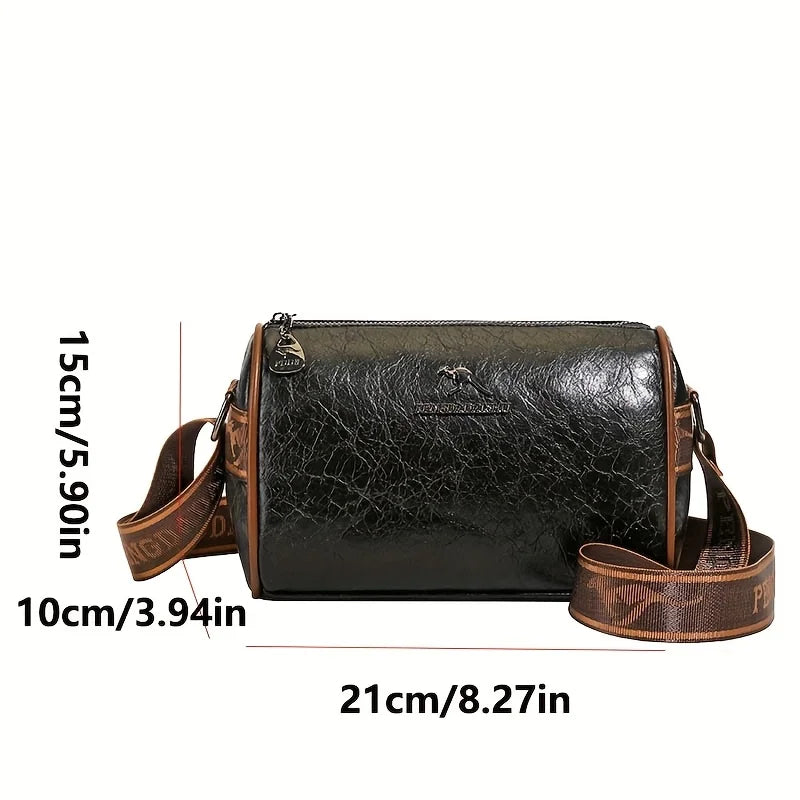 Solid Color Pu Leather Shoulder Messenger Bag Versatile Large Capacity Pillow Tote Crossbody Bags