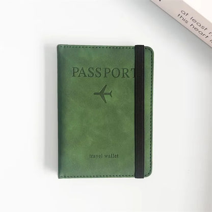 Homefish Women Men Rfid Vintage Business Passport Covers Holder Multi-Function Id Bank Card Pu